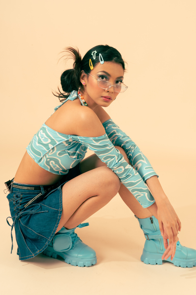 Portrait of Woman in Retro Outfit